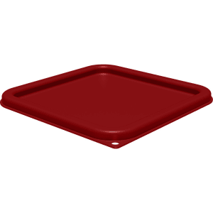 028-1197105 Lid for 6 to 8 qt Squares Square Food Storage Containers - Polyethylene, Red