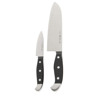 645-13551001 Paring & Santoku Knife Set - Stainless Steel, Black Plastic Handle