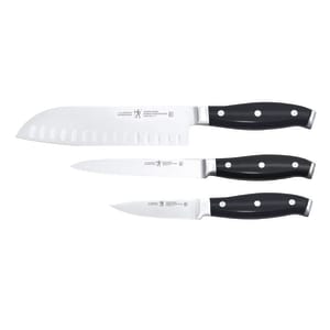 645-16930000 3 Piece Starter Knife Set - Stainless Steel, Black Plastic Handle