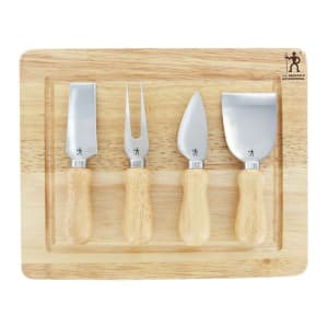 645-13355000 5 Piece Cheese Knife Set w/ Cutting Board, Stainless