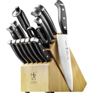 645-13550005 Statement 15 Piece Knife Set w/ Hardwood Block