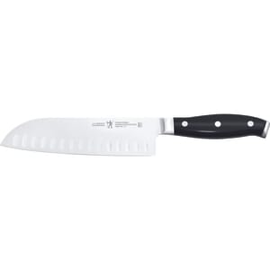 645-16908181 7" Santoku Knife w/ Black Plastic Handle, Stainless Steel