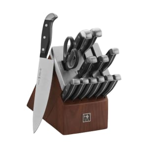 645-13553014 Statement 14 Piece Knife Set w/ Self Sharpening Hardwood Block