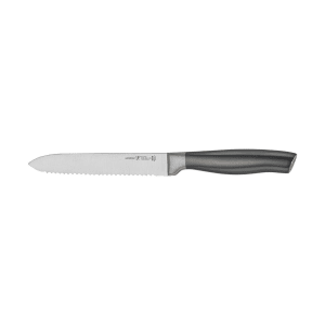 645-17625131 5" Serrated Utility Knife w/ Graphite Stainless Handle, Stainless Steel