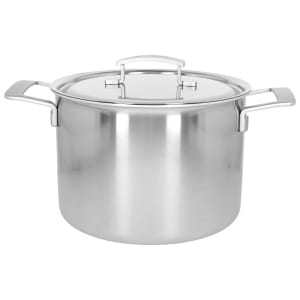 875-48394 8 qt Stainless Steel Stock Pot w/ Cover - Induction Ready