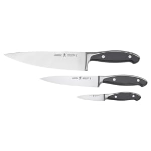 645-16021000 3 Piece Starter Knife Set - Stainless Steel, Black Plastic Handle