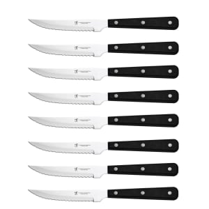 645-39322800 4 1/2" Steak Knife w/ Black Plastic Handle, Stainless Steel