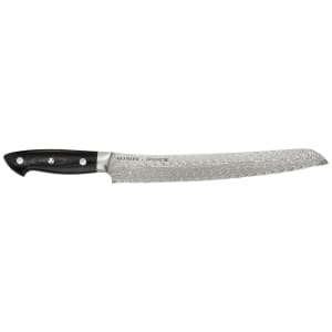 901-34896263 10" Bread Knife w/ Black Linen Micarta Handle, Carbide Stainless Steel