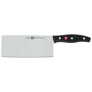 901-30795183 7" Chinese Chef's Knife/Cleaver w/ Black Plastic Handle, High Carbon Stainless Steel