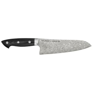 901-34897183 7" Santoku Knife w/ Black Linen Micarta Handle, Carbide Stainless Steel