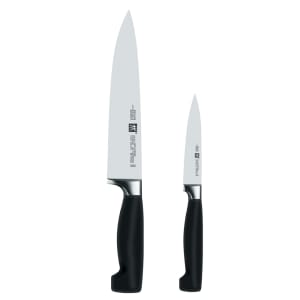 901-35175000 Paring & Chef's Knife Set - High Carbon Stainless Steel, Black Plastic Handle