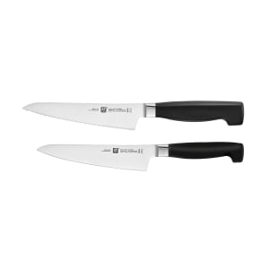 901-35178001 2 Piece Prep Knife Set - High Carbon Stainless Steel, Black Plastic Handle