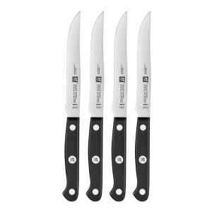 901-36130008 5" Steak Knife w/ Black Plastic Handle, High Carbon Stainless Steel