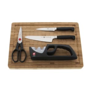 901-35167005 Four Star 5 Piece Knife Set w/ Bamboo Cutting Board