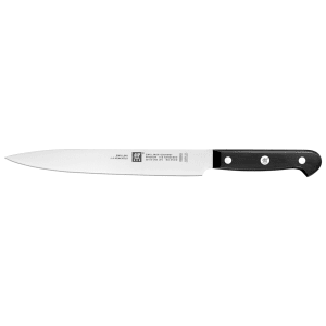 901-36110203 8" Slicing/Carving Knife w/ Black Plastic Handle, High Carbon Stainless Steel