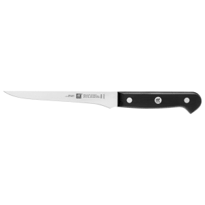 901-36114143 5 1/2" Flexible Boning Knife w/ Black Plastic Handle, High Carbon Stainless Ste...