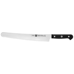 901-36122263 10" Bread/Pastry Knife w/ Black Plastic Handle, High Carbon Stainless Steel