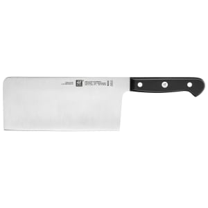 901-36112183 7" Chinese Chef's Knife w/ Black Plastic Handle, High Carbon Stainless Steel