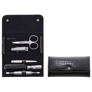 901-975080040 5 Piece Grooming Kit w/ Black Leather Case