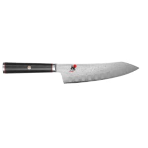 902-34198183 7" Rocking Santoku Knife w/ Black Linen Micarta Handle, Stainless Steel