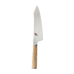 902-34388183 7" Rocking Santoku Knife w/ Birchwood Handle, Carbide Stainless Steel