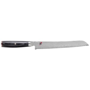 902-34686243 9 1/2" Bread Knife w/ Black Pakkawood Handle, Carbide Stainless Steel