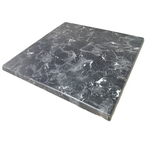 336-ATSATO2828202 27 1/2" Square Laminate Table Top - Indoor/Outdoor, Alcantara Black