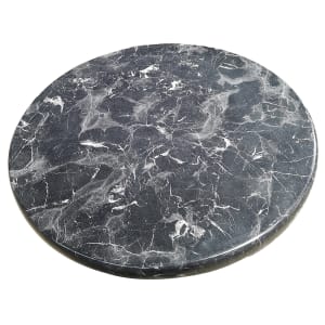 336-ATSATO28202 27 1/2" Round Laminate Table Top - Indoor/Outdoor, Alcantara Black