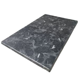 336-ATSATO3048202 31 1/2" x 47 1/5" Rectangular Laminate Table Top - Indoor/Outdoor, Alcantara Black