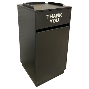 336-ATSTR1BLK 35 gal Indoor Decorative Trash Can - Melamine, Black