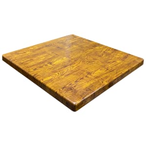 336-ATSATR3030VTW 30" Square Resin Table Top, Vintage Walnut
