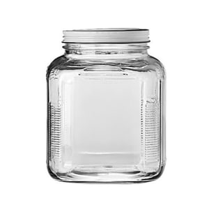 Mason Craft & More Airtight Kitchen Food Storage Clear Glass Clamp Jars,  101 Ounce (3 Liter) Extra Large Clamp Jar