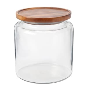 Mason Craft & More Airtight Kitchen Food Storage Clear Glass Clamp Jars,  101 Ounce (3 Liter) Extra Large Clamp Jar