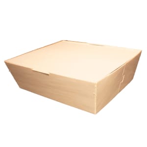 524-TGLB7X9 Disposable Click N Lock To Go Box - 7" x 9" x 3", Balsa Wood