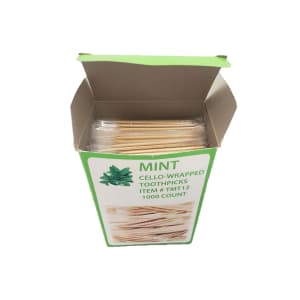 285-TMT12 Cello Wrapped Wood Toothpicks, Mint Flavored