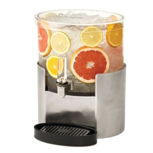 209-LD177 2 gal Beverage Dispenser - Plastic Container, Stainless Base