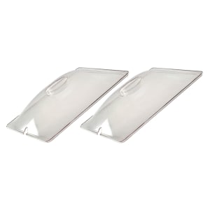 516-CL2 Food Pan Cover - 1/2 Size, Utensil Slot, Clear