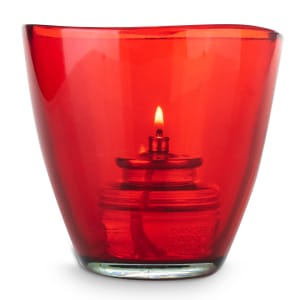637-80555 Helix Candle Lamp - 3 1/2"H, Glass, Red