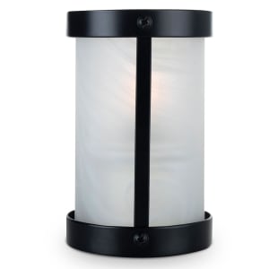 637-80565 Penny LX Candle Lamp - 3 3/8"D x 5 1/2"H, Frosted Glass/Black Metal Frame