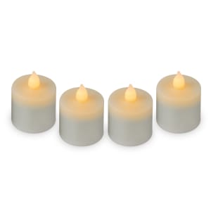 637-60320 Rechargeable LED Flameless Tealight Candle, Amber Flame