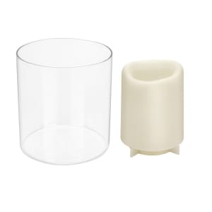 637-80574 Allure No-Mess Candle™ Set - 5 1/2"D x 6"H, Glass, Clear