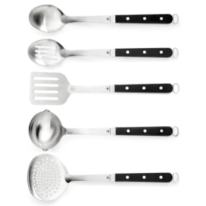 618-2770 5 Piece Kitchen Tool Set, Silver/Black