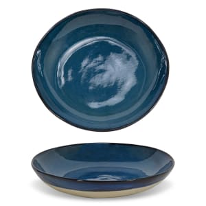 872-DBO194BLP21 58 oz Round Artefact® Low Bowl - Porcelain, Indigo