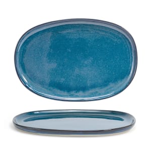 872-DOS033BLP21 Oval Artefact® Plate - 13" x 9", Porcelain, Indigo