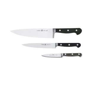 645-31425000 3 Piece Starter Knife Set - Stainless Steel, Black Plastic Handle
