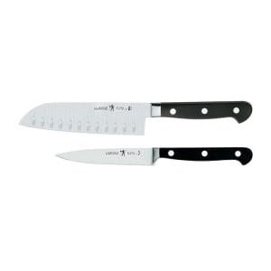 645-31431000 Paring & Santoku Knife Set - Stainless Steel, Black Plastic Handle