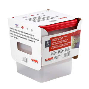 144-6SFSPPSW2190 6 qt Square Food Storage Container - CamSquare®, Plastic, Translucent