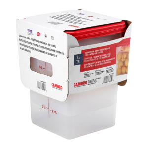 144-8SFSPPSW2190 8 qt Square Food Storage Container - CamSquare®, Plastic, Translucent