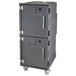 144-PCUHH2SP615 Pro Cart Ultra™ Hot Insulated Food Carrier w/ (16) Pan Capacity, Charcoal Gray, 220v/1ph