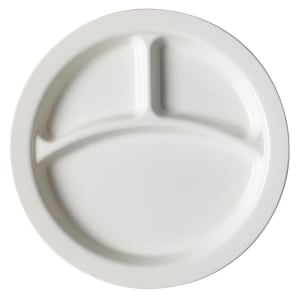 144-93CW148 9" Round Plastic Dinner Plate, White